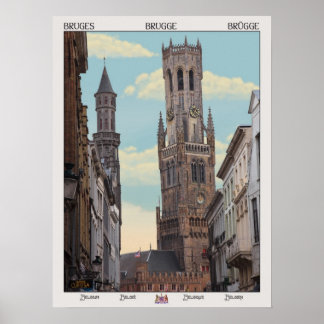 Belfry i Brugge Poster