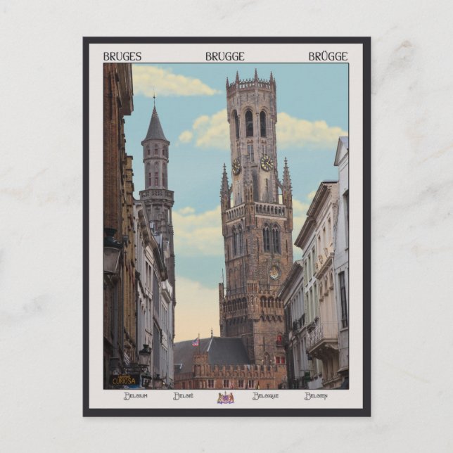 Belfry i Brugge Vykort (Framsida)