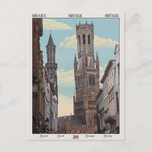 Belfry i Brugge Vykort (Framsida)