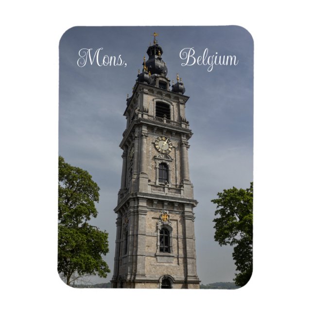 Belfry of Mons, Belgien Magnet (Vertikal)