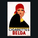 BELGA CIGARETTES Belgium Cigar Vintage Art Deco Poster<br><div class="desc">Högupplöst reproduktion,  vassa toppen-utskrifter,  färg korrigerat för vibrant och skarpt färger och digitalt reparerat för tårar,  fläckar,  saknade inslag. Belga Cigarettes Belgium Art Deco Poster.</div>