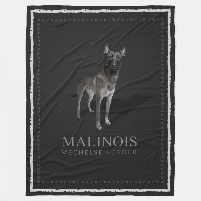 Belgare Malinois - belgisk herde - Mechelaar Fleecefilt (Framsidan)