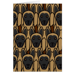 Belgare Malinois Hälsningskort