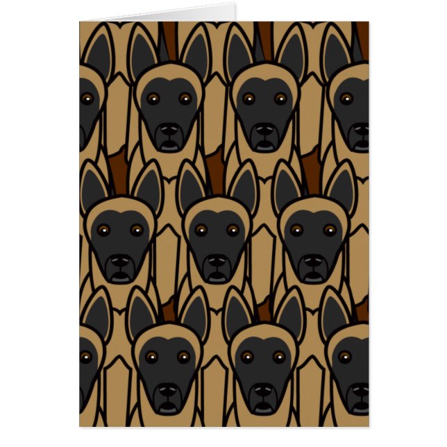 Belgare Malinois Hälsningskort (Framsidan)