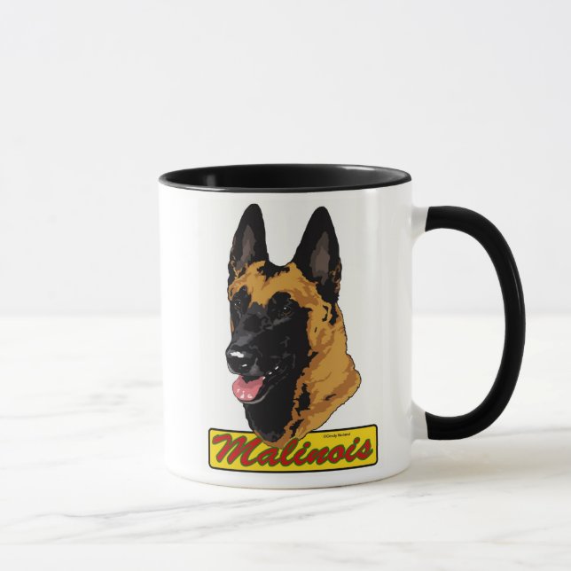 Belgare Malinois Headstudy Mugg (Höger)