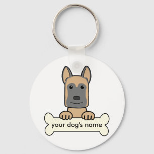 Belgare Malinois Nyckelring
