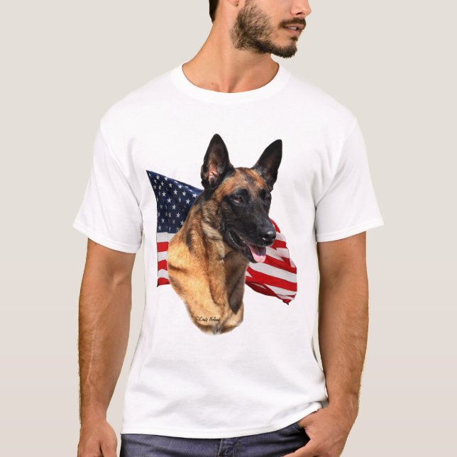 BelgareMalinois head t-skjorta T Shirt (Framsida)