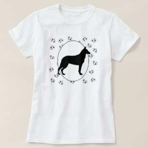 BelgareMalinois hjärtor och tassavtryck Tee Shirt