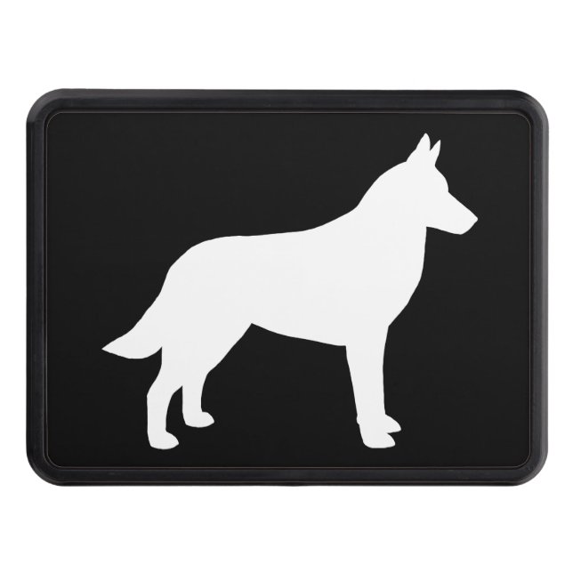 BelgareMalinois Silhouette Skydd För Dragkrok (Framsidan)