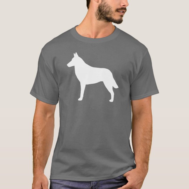 BelgareMalinois Silhouette T Shirt (Framsida)