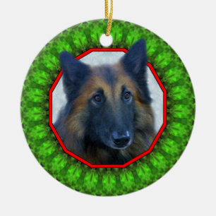 BelgareTervuren lycklig Howliday Julgransprydnad Keramik