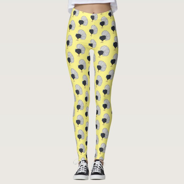 Belgarns fasansfulla tecknad av fågel leggings (Framsida)