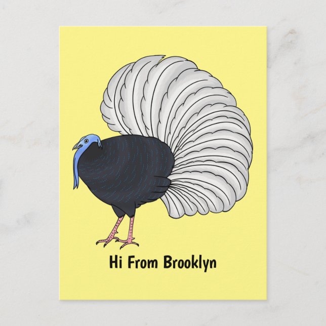 Belgarns fasansfulla tecknad av fågel vykort (Framsida)