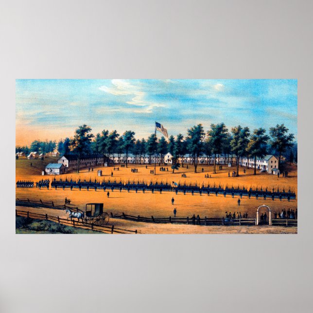 Belger Barracks Baltimore Md Amerikanska inbördesk Poster (Framsidan)