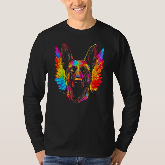 Belgian Malinois Dog Heaven T Shirt (Framsida)