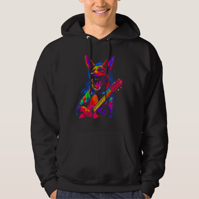 Belgian Malinois Dog Music Hoodie (Framsida)