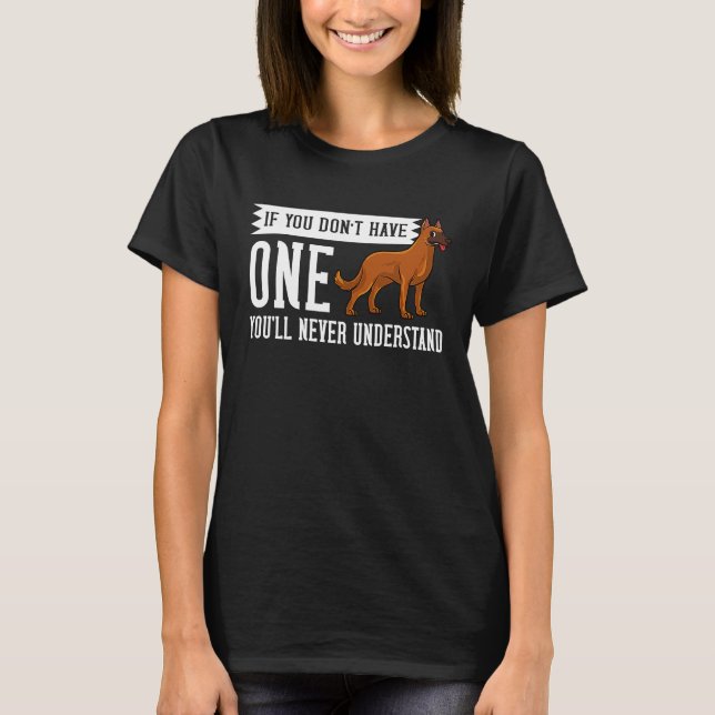 Belgian Malinois Dog  Puppies Owner T Shirt (Framsida)