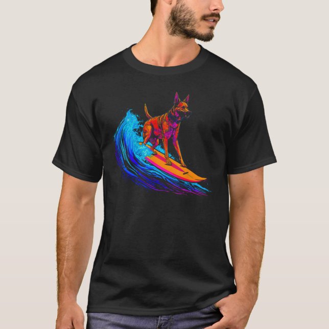 Belgian Malinois Dog Surf T Shirt (Framsida)