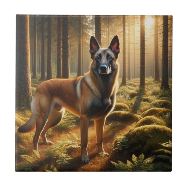 Belgian Malinois Kakelplatta (Framsidan)