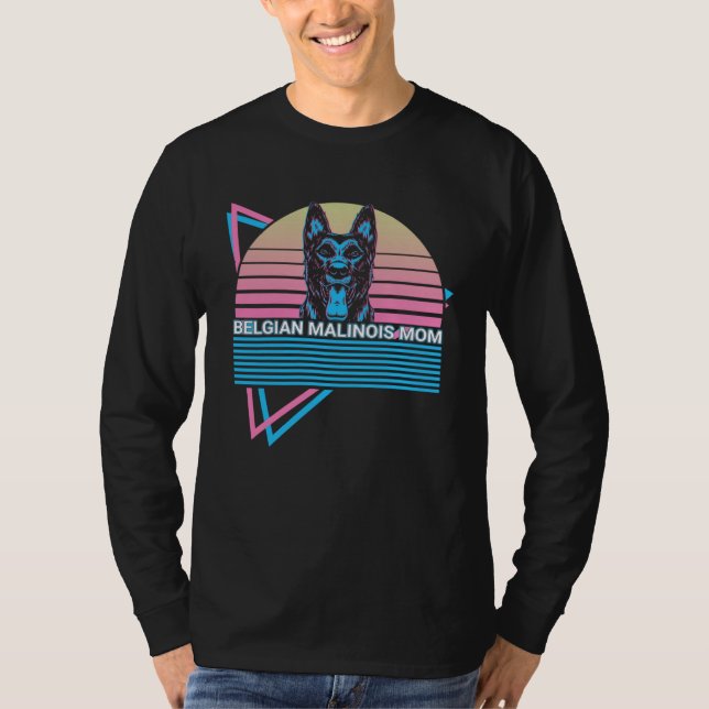 Belgian Malinois Retro Belgian Malinois Mom T Shirt (Framsida)
