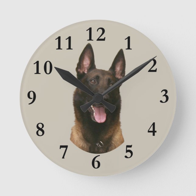 belgian malinois rund klocka (Framsida)