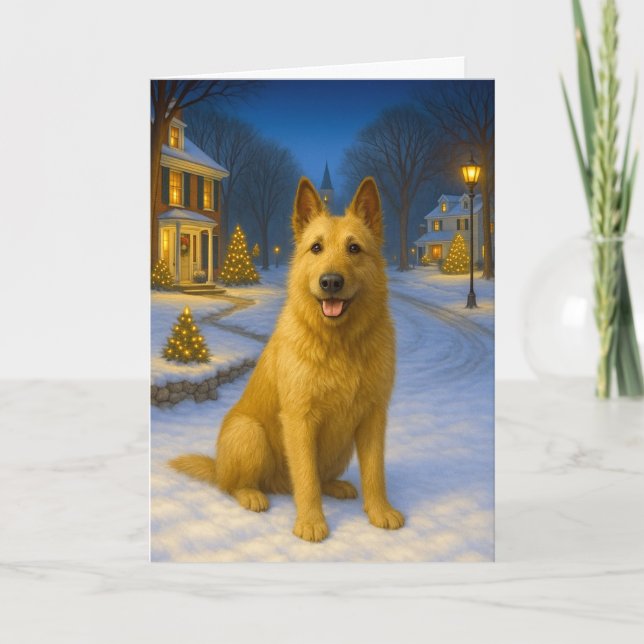 Belgian Shepherd Laekenois Holiday Card Helgkort (Framsida)