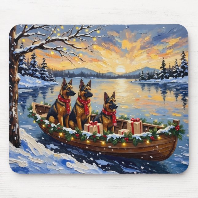 Belgian Shepherd Tervuren Christmas Boat Holiday Musmatta (Framsidan)