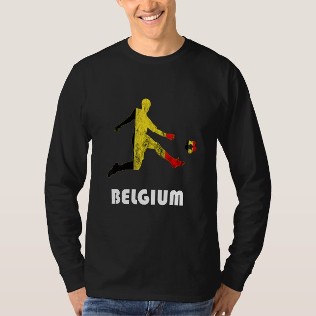 Belgian Soccer Player Belgique Belgium Belgian Fla T Shirt (Framsida)