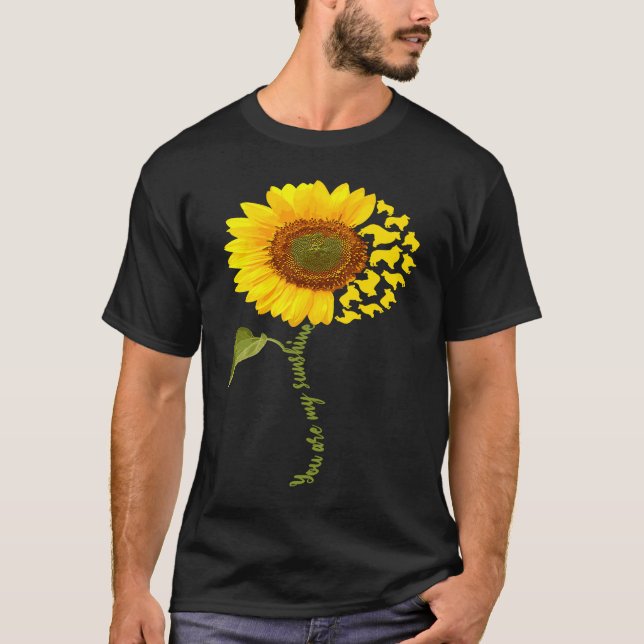 Belgian Tervuren Sunflower T Shirt (Framsida)