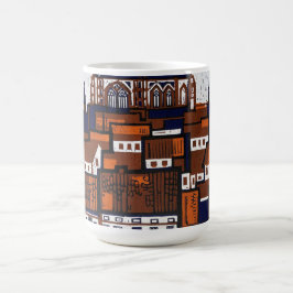 BELGIAN WOODCUT LANDSCAPE KAFFEMUGG