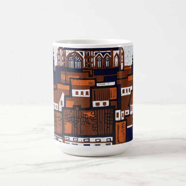 BELGIAN WOODCUT LANDSCAPE KAFFEMUGG (Center)