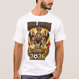 Belgien 2026 Personlig Fotbollsfant-shirt T Shirt