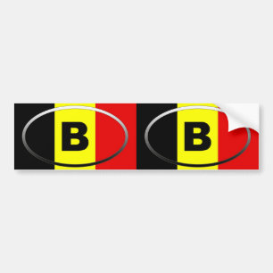 Belgien - B - Europeisk oval Bildekal