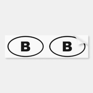Belgien - B - Europeisk oval Bildekal