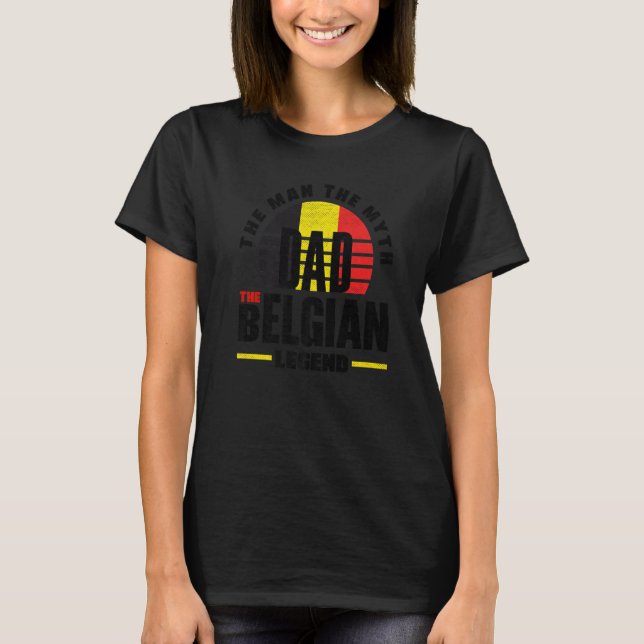 Belgien Belgien Flagga Far 1 T Shirt (Framsida)