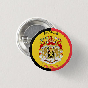 Belgien Belgique Vapen Cirkelform Knapp