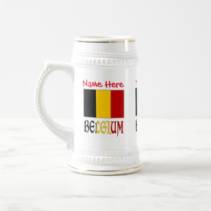 Belgien Belgisk Flagga Röd Personalisering Sejdel