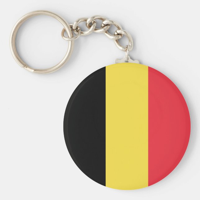 Belgien (belgiskt Flagga) Nyckelring (Framsidan)