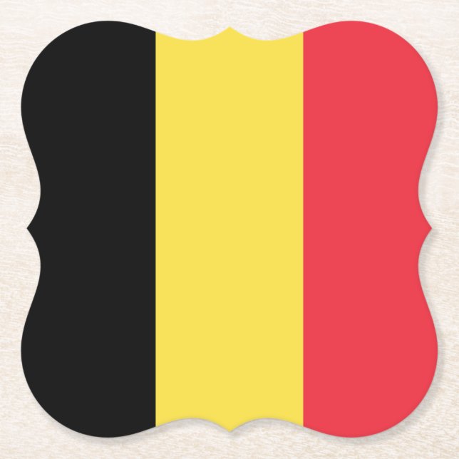 Belgien (belgiskt Flagga) Underlägg Papper (Framsida)