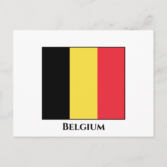 Belgien (belgiskt Flagga) Vykort (Framsida)