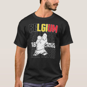 Belgien Bord Tennis Support belge Ping Pong T Shirt