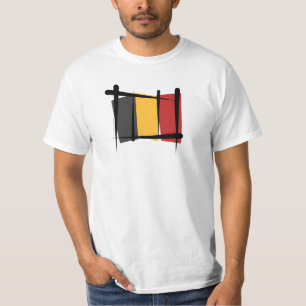 Belgien borstar flagga t-shirt