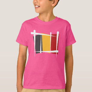 Belgien borstar flagga tee shirt