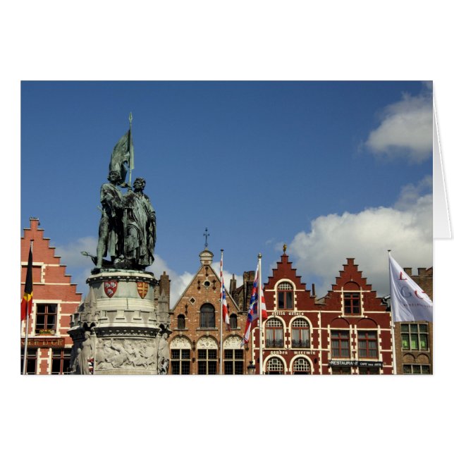 Belgien, Brugge (alias Brug eller Bruge). UNESCO Hälsningskort (Framsidan Horizontal)
