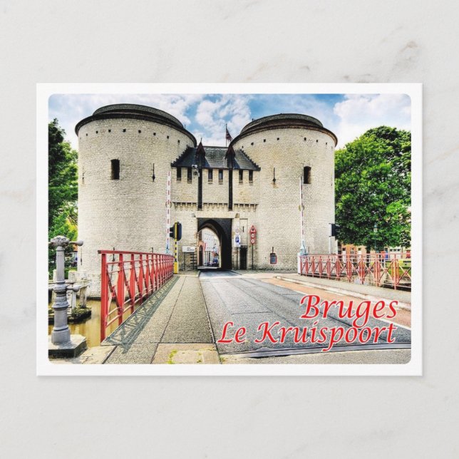 Belgien - Brygge - Le Kruispoort - Vykort (Framsida)