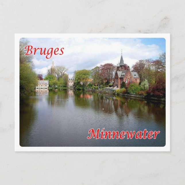 Belgien - Brygge - Minnewater. - Vykort (Framsida)
