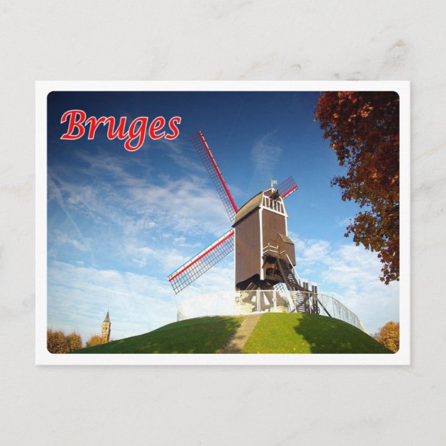 Belgien - Brygge - Moulin - Vykort (Framsida)