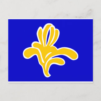 Belgien Bryssel Flagga Vykort