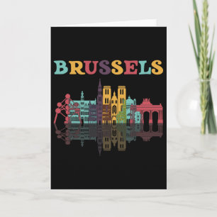 Belgien Bryssel Resa Familj Semester Europeisk T Kort