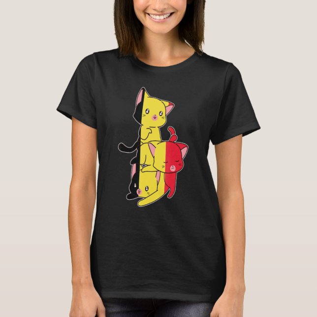 Belgien Cats Belgien T Shirt (Framsida)